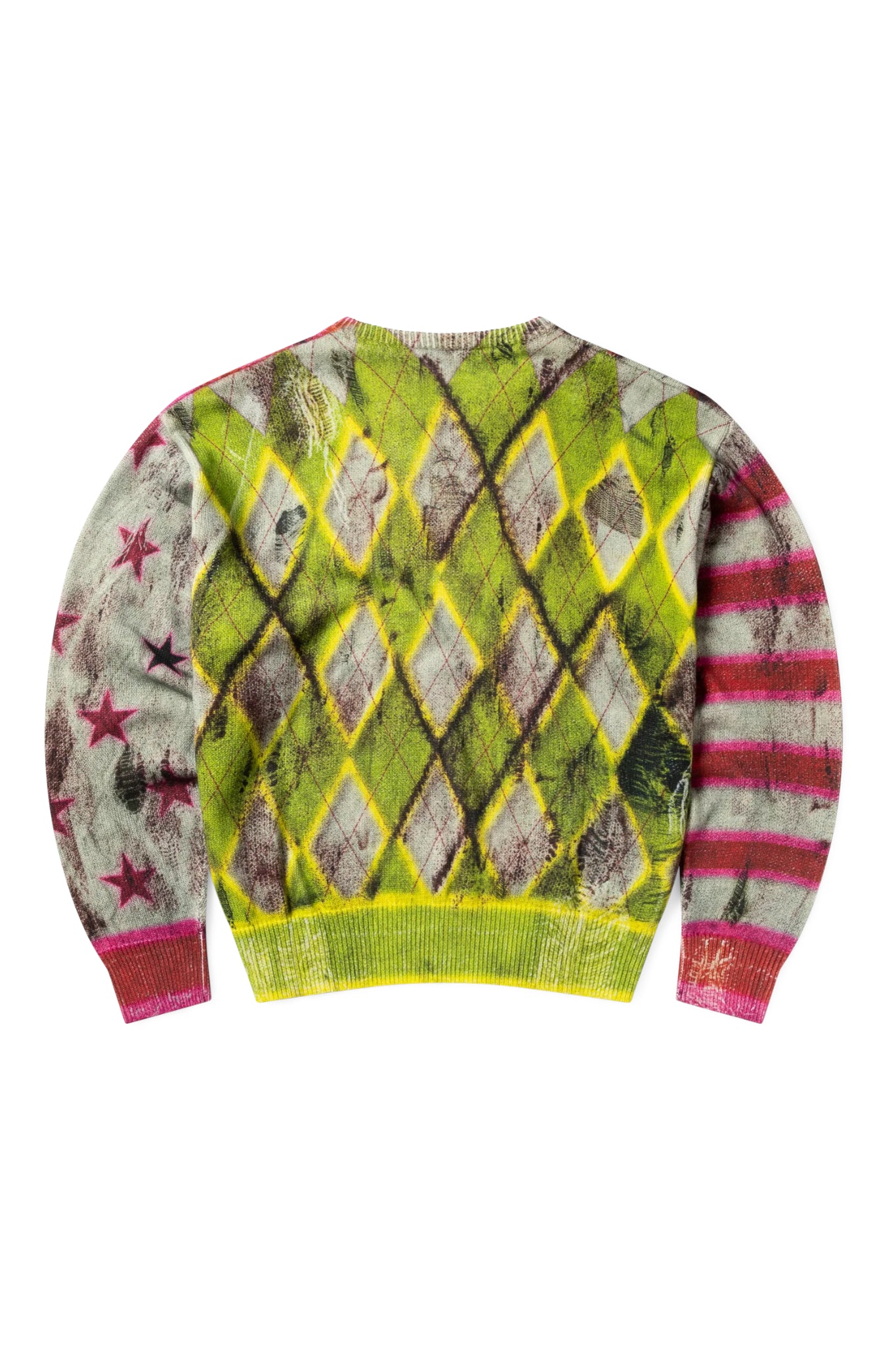 Aries Digi Patchwork V Neck Knit