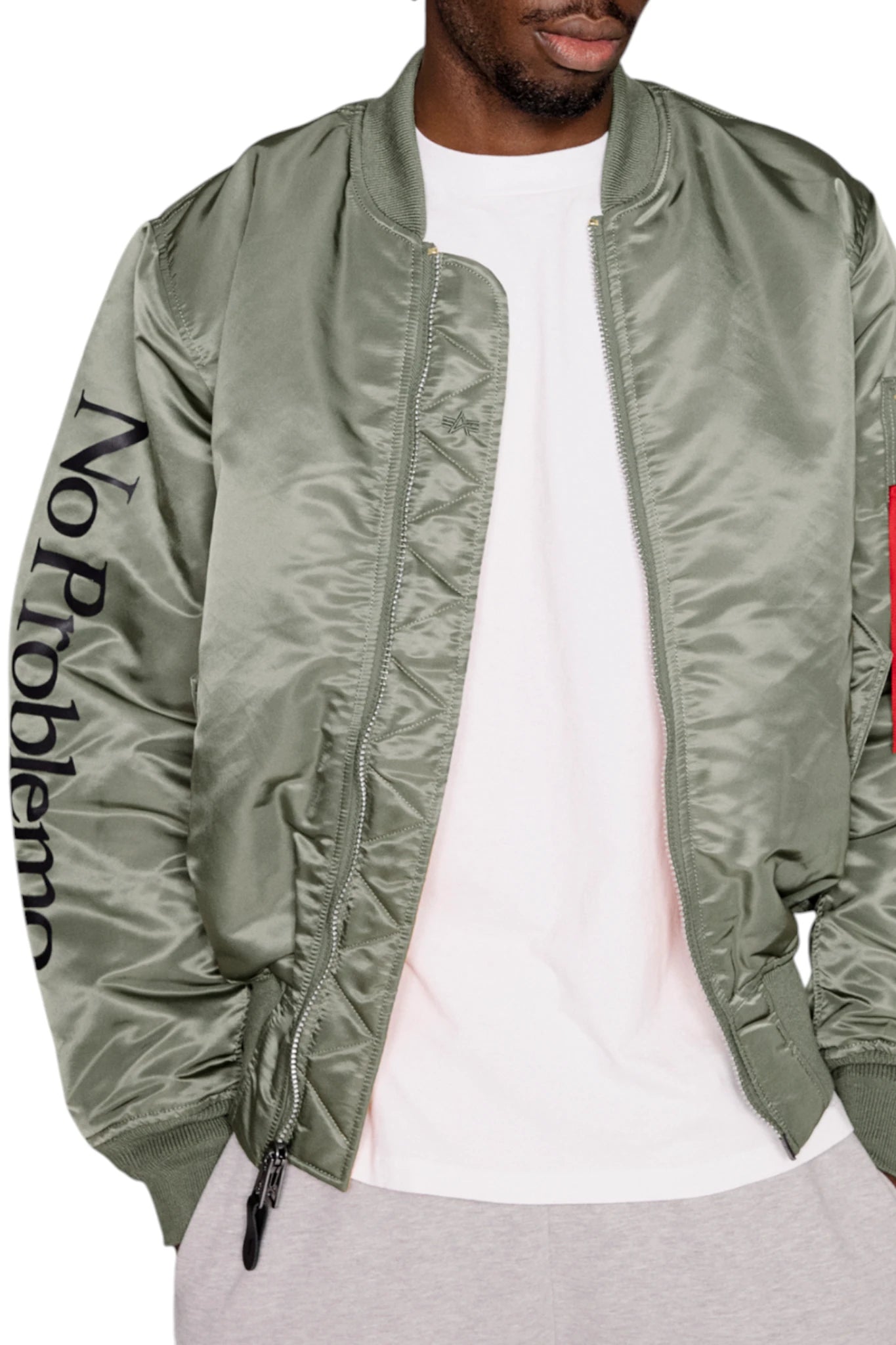 Aries No Problemo X Alpha Industries No War MA-1 Jacket