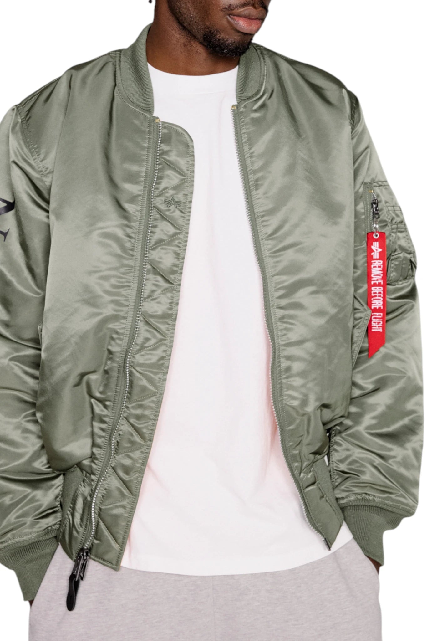 Aries No Problemo X Alpha Industries No War MA-1 Jacket