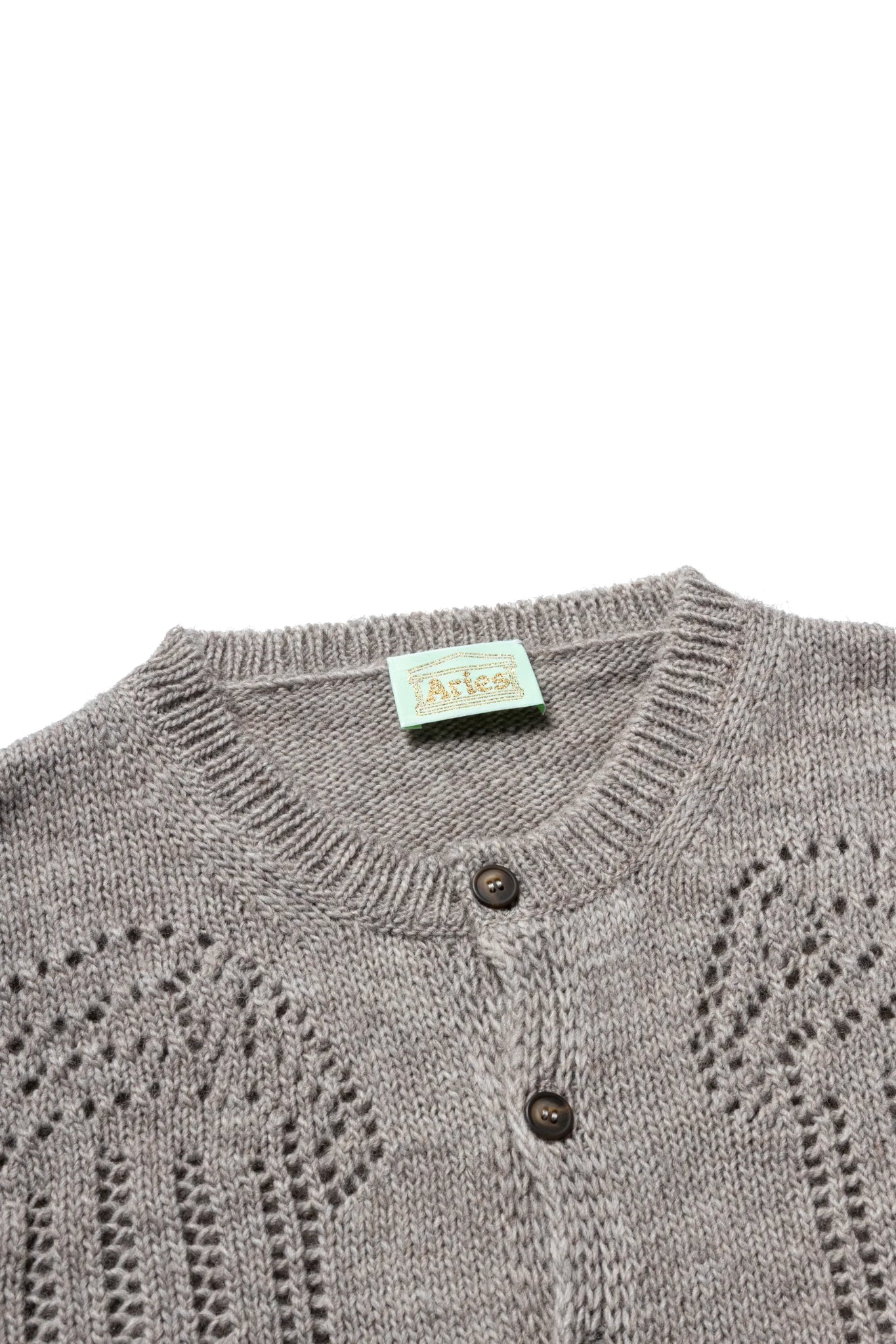 Aries Pointelle Column Cardigan