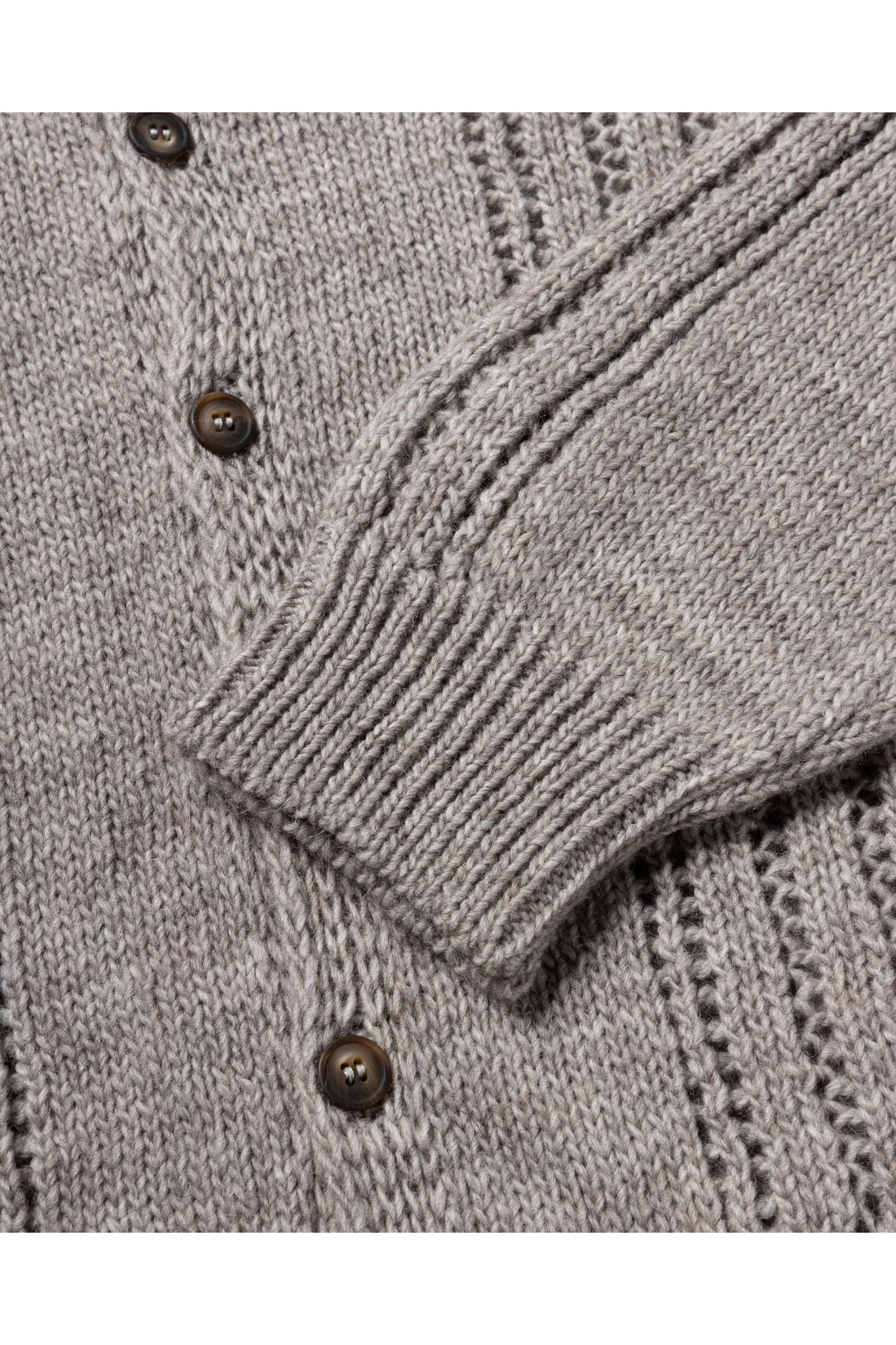 Aries Pointelle Column Cardigan