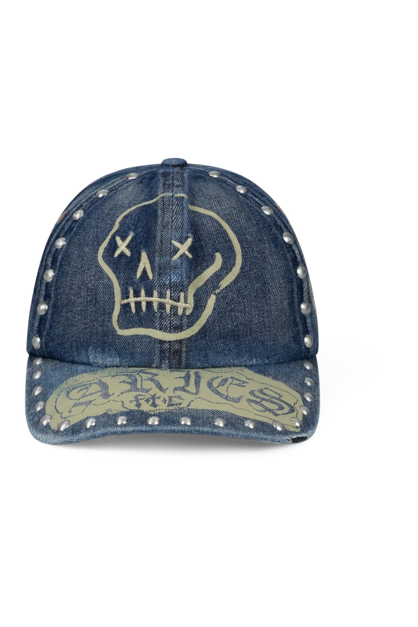 Aries Studded Mega Graphic Denim Cap