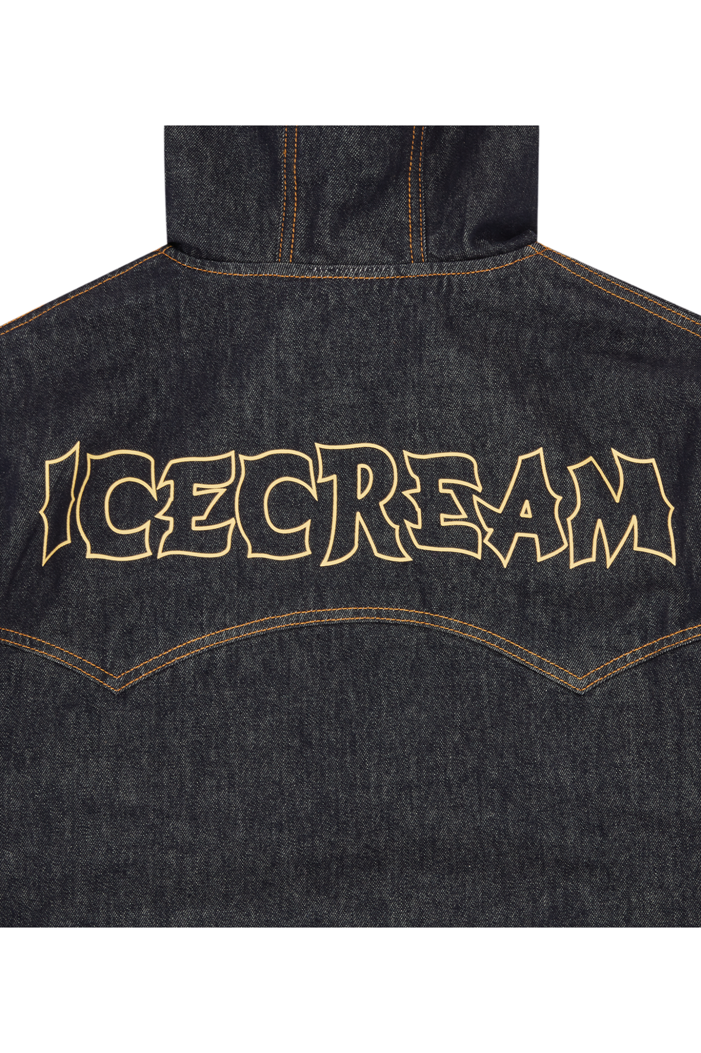 ICECREAM Western Panelled Zip Through Denim Jacket