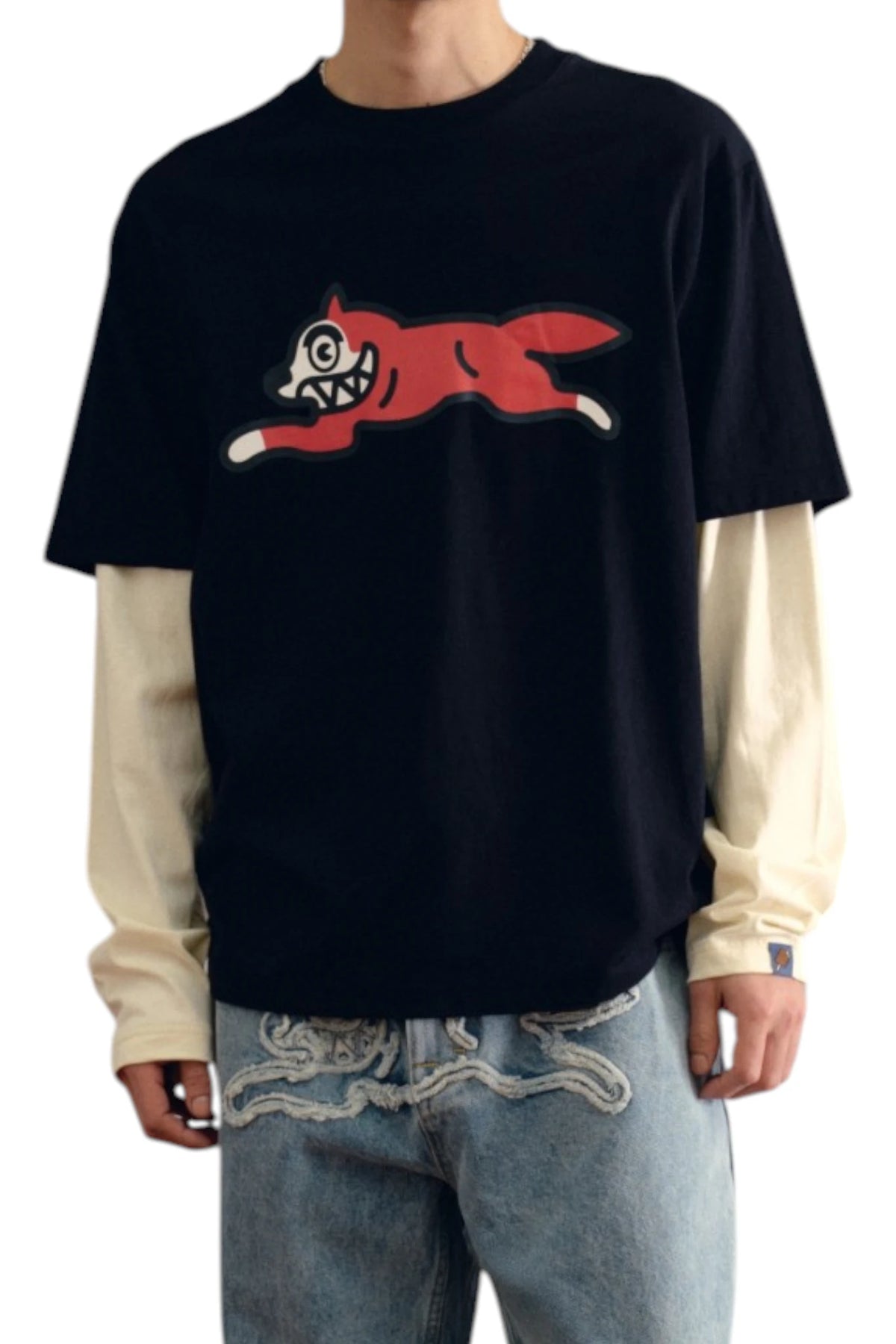 Icecream Running Dog Layered Ls T-Shirt