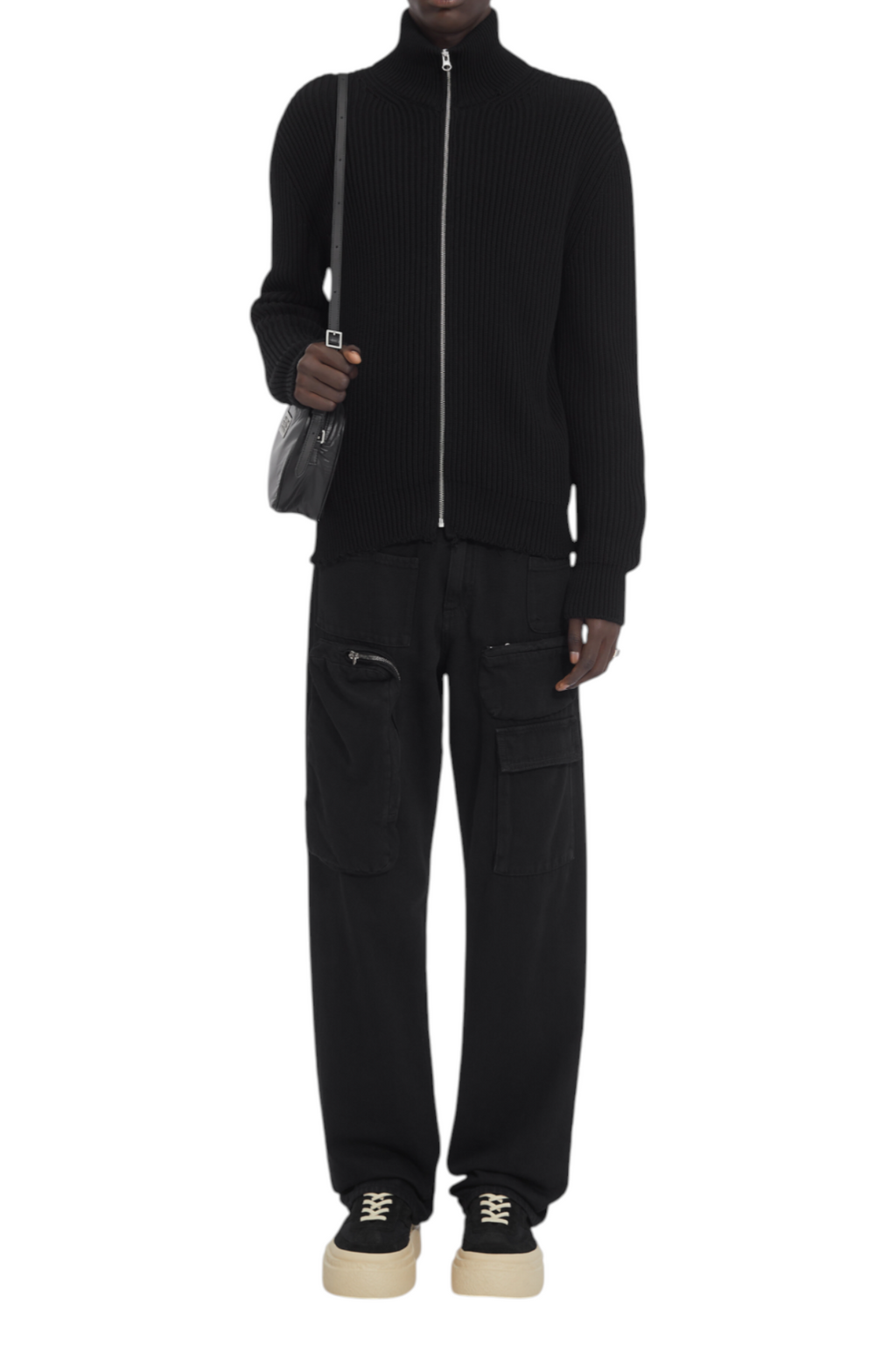 MM6 Maison Margiela Ribbed Knit Sportsjacket