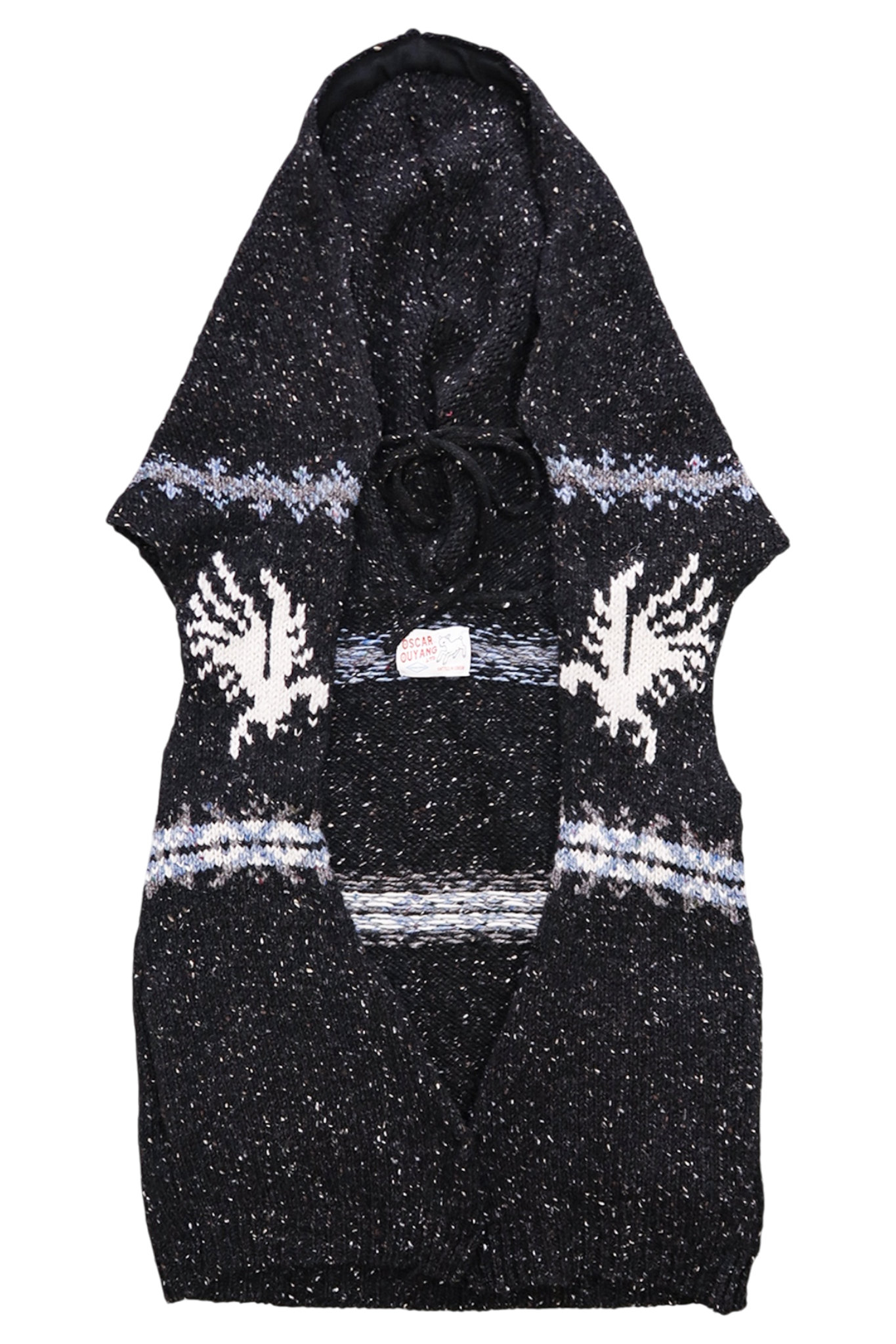 Oscar Ouyang Eagle Fair Isle Hooded Gilet