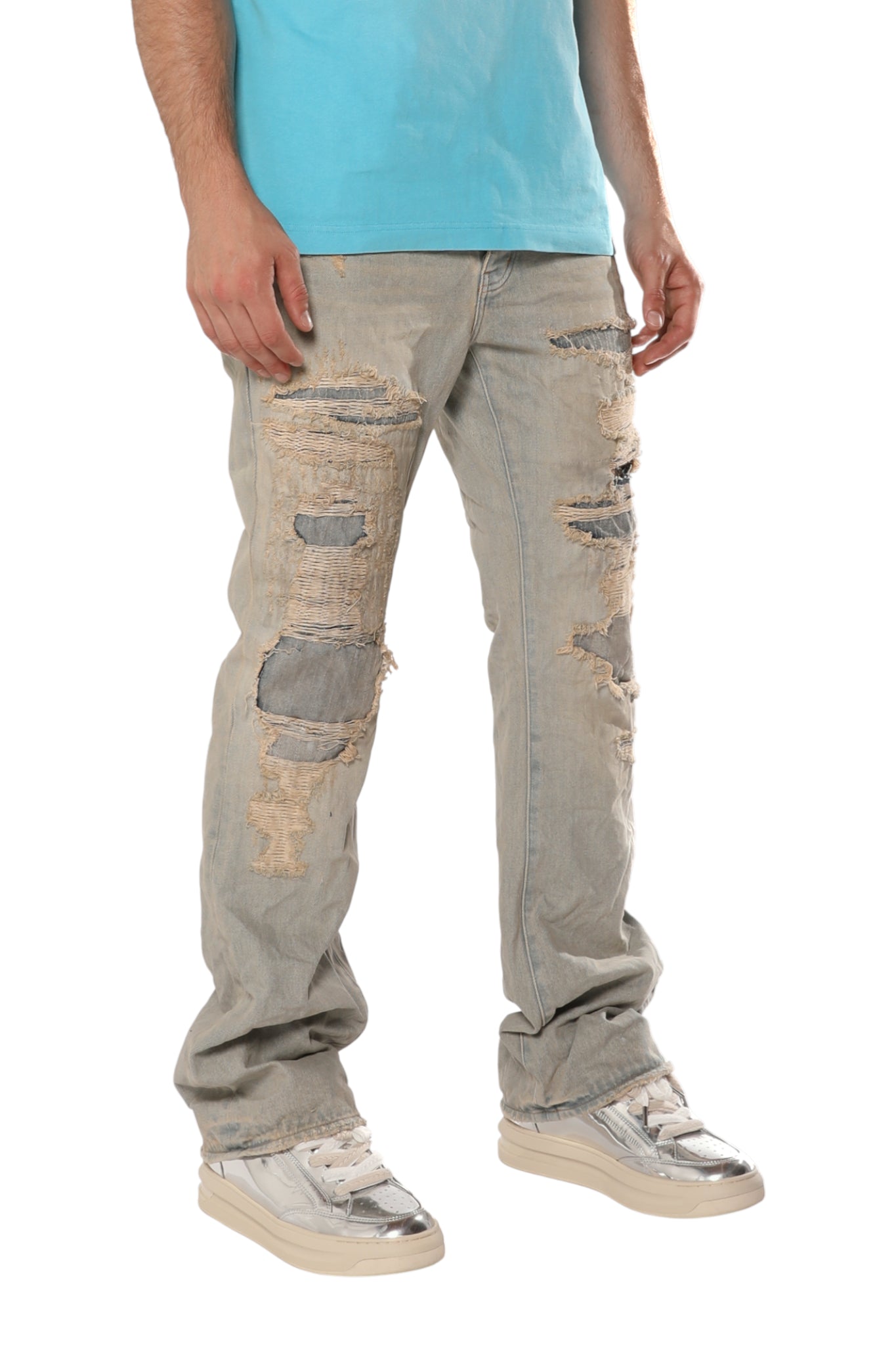 Purple Brand Bootcut Destroy Repair