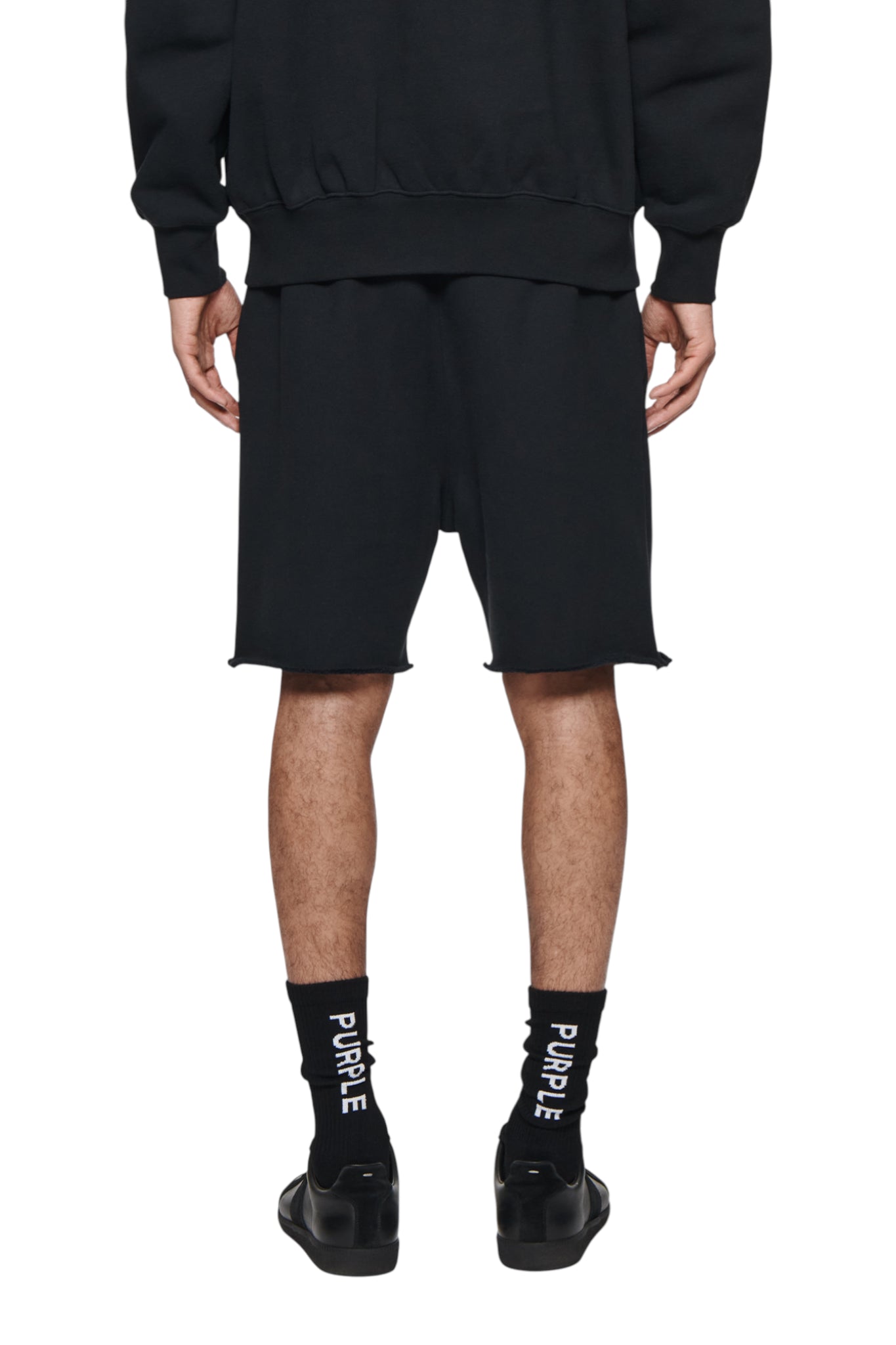 Purple Brand Hwt Fleece Raw Hem Short