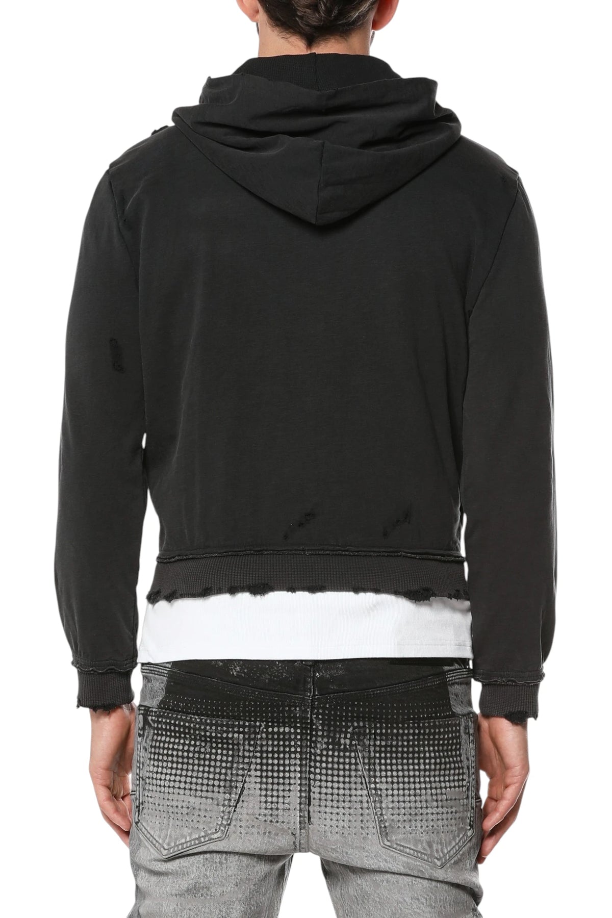 Purple Brand Mwt Slub Shrunken Fz Hoodie