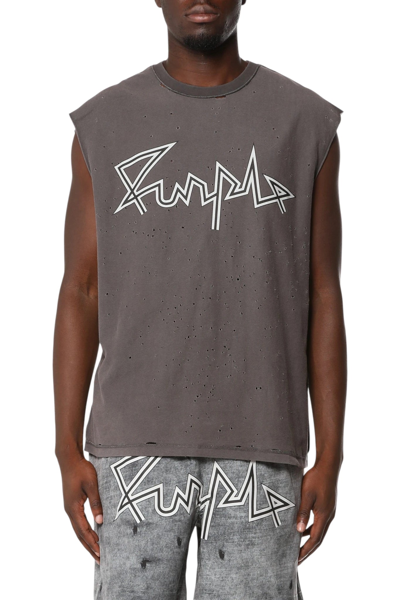 Purple Brand Textured Sleeveless Tee