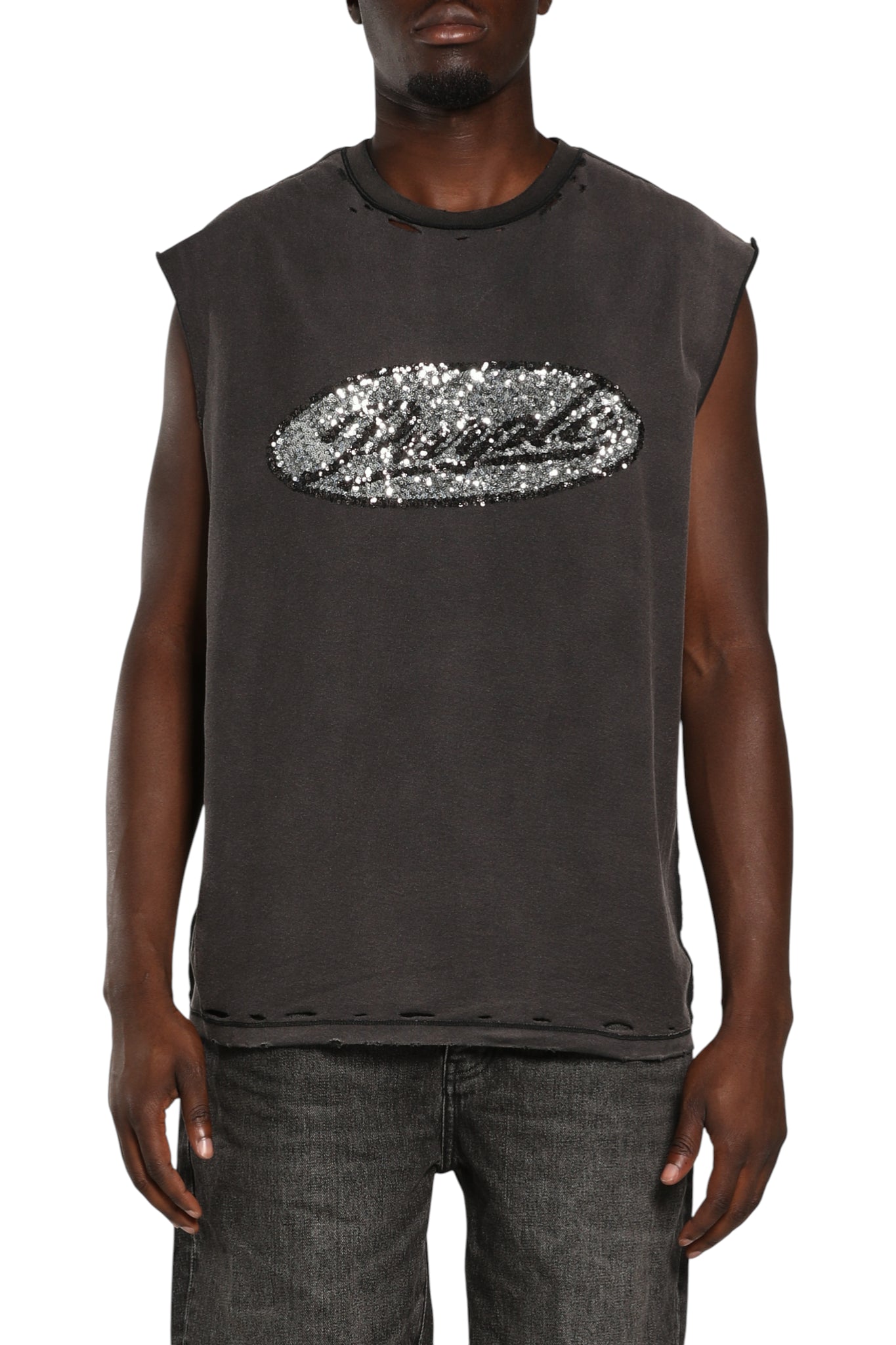 Purple Brand Textured Sleeveless Tee