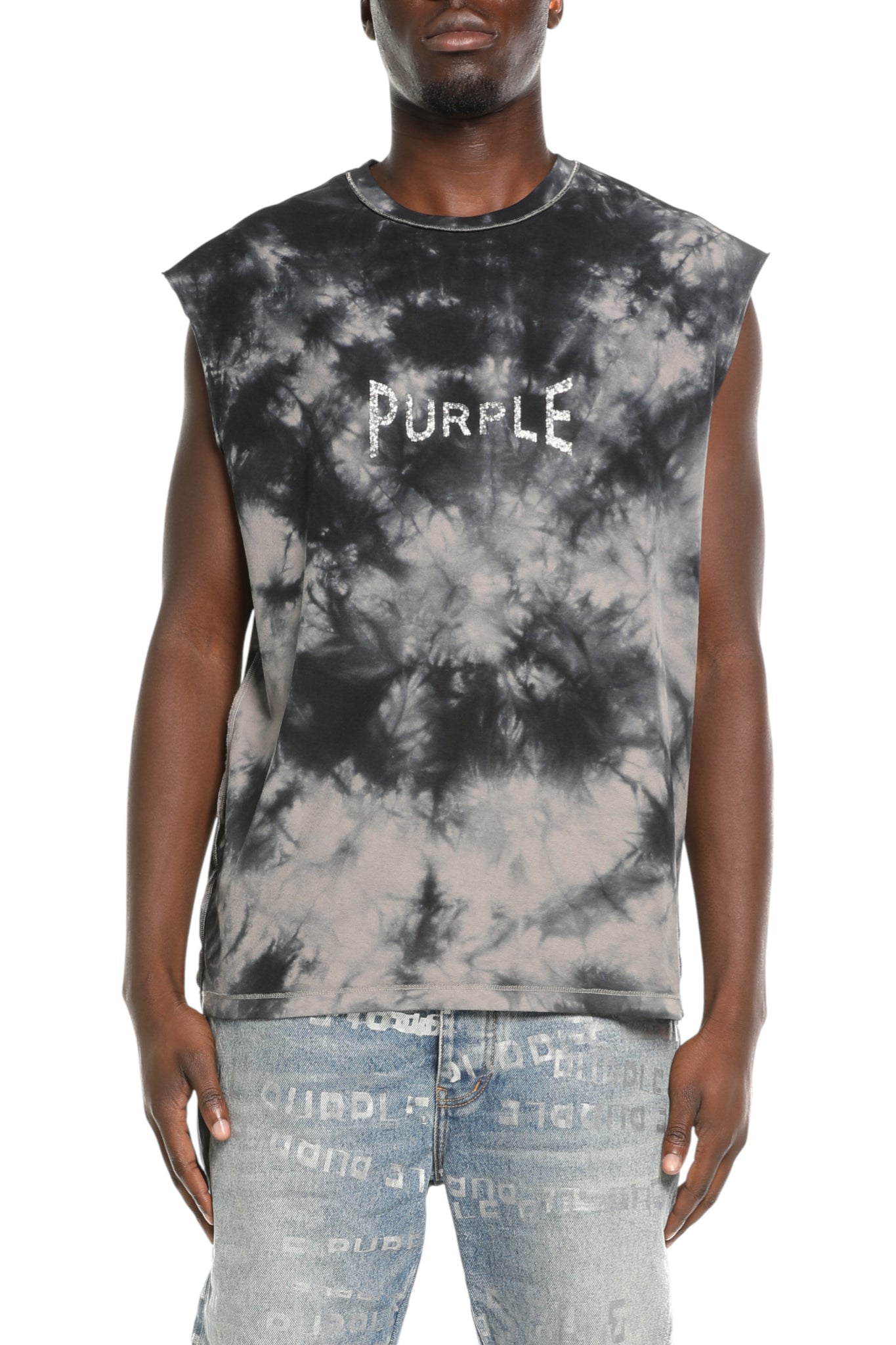 Purple Brand Textured Sleeveless Tee