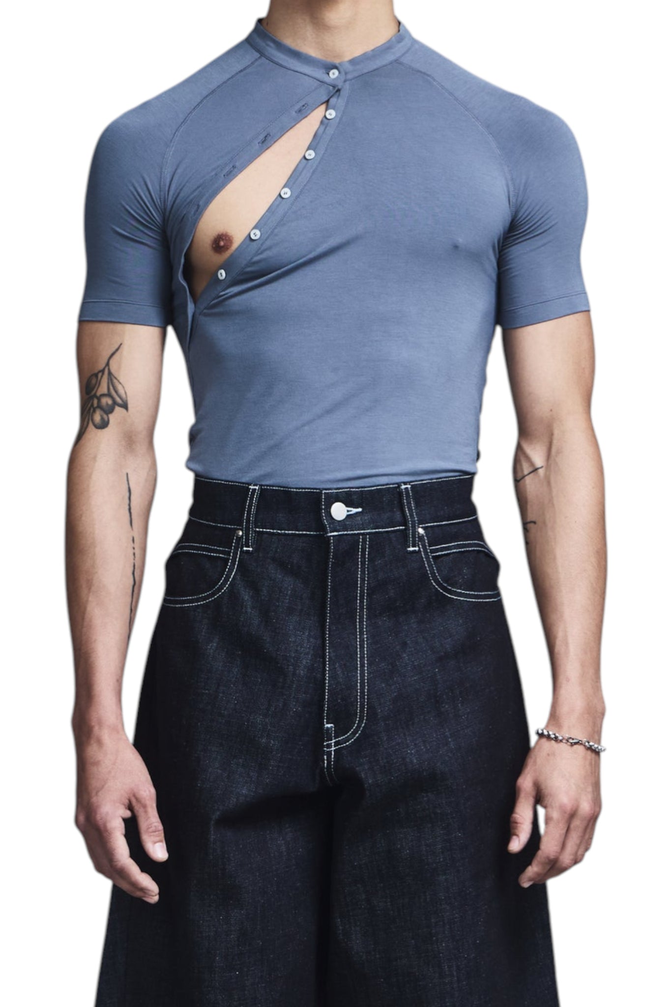 Saul Nash Asymmetric Henley Shirt