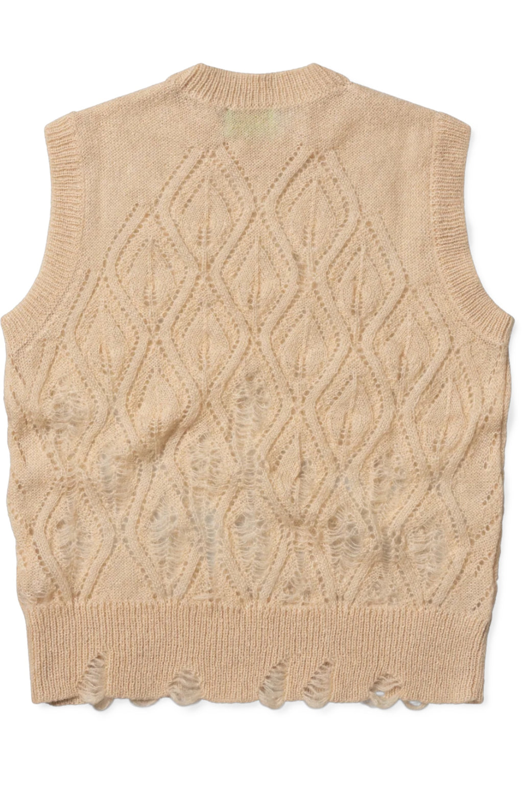 Aries Lace Leaf And Ladders Mohair Vest