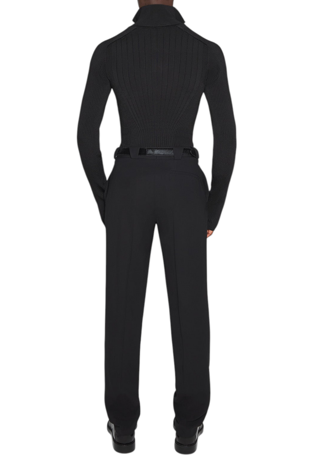 Mugler Hook-and-Eye Ribbed Top