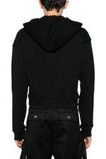 Mugler Spiral Cropped Hoodie