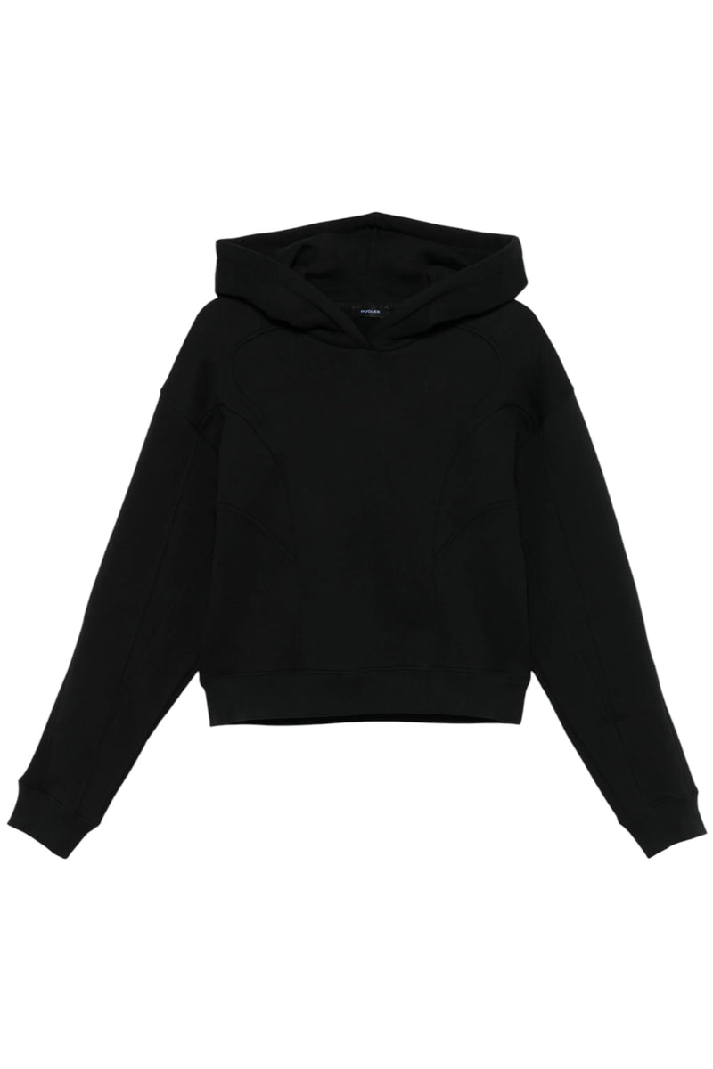 Mugler Spiral Cropped Hoodie