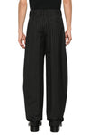 Mugler Pinstripe Pleated Wide Leg Trousers