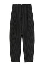 Mugler Pinstripe Pleated Wide Leg Trousers