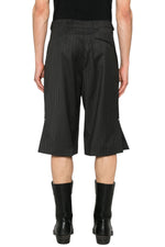 Mugler Pinstripe Pierced Tailored Shorts