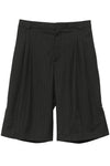 Mugler Pinstripe Pierced Tailored Shorts