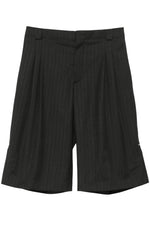 Mugler Pinstripe Pierced Tailored Shorts