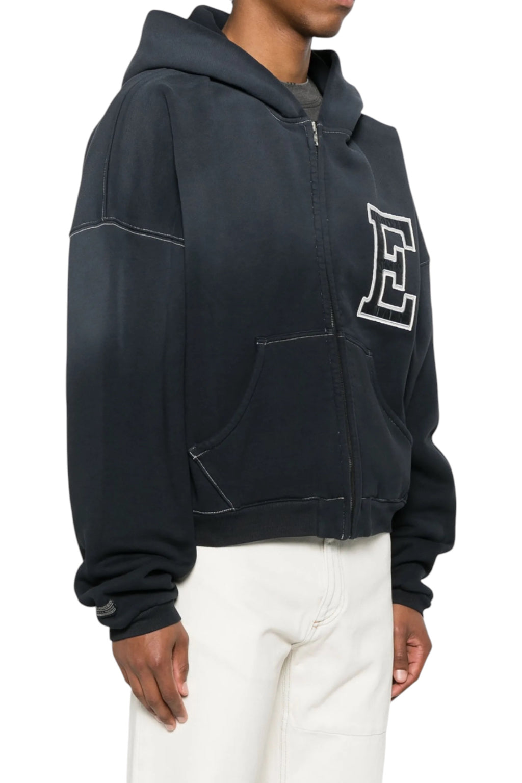 ERL Varsity Oversized Zip-Up Hoodie