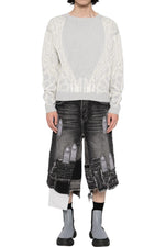 Who Decides War Patched Arch Blowout Denim Short