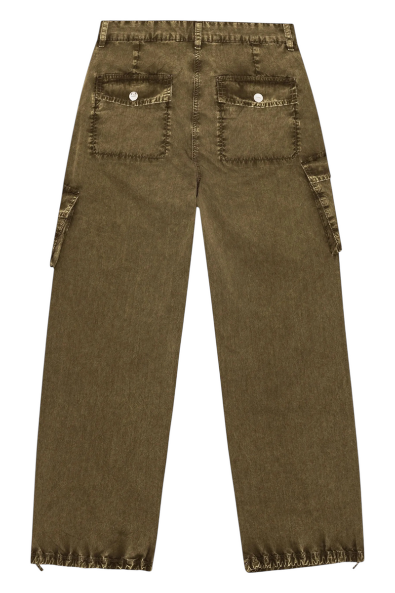 Ganni Washed Cotton Twill Pants