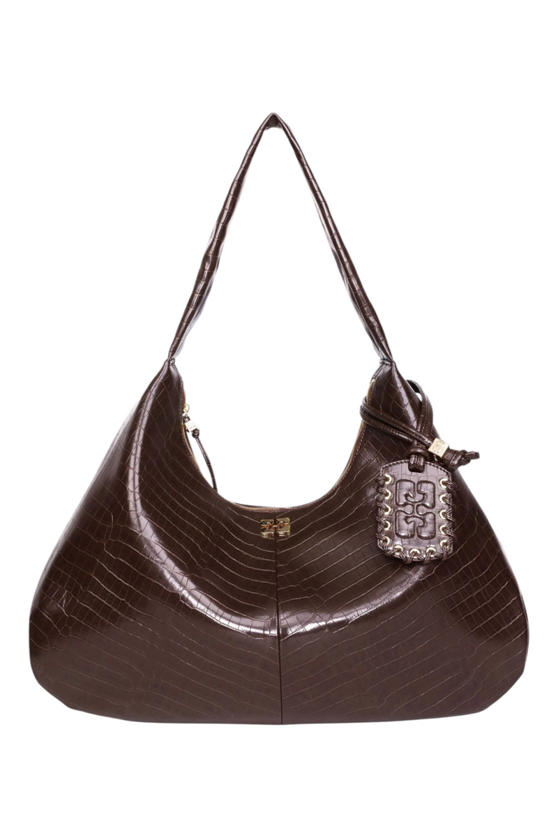 Ganni Bou Bag Hobo XXL Croco