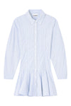 Ganni Stripe Cotton Buttoned Mini Dress