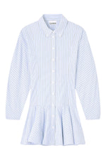 Ganni Stripe Cotton Buttoned Mini Dress