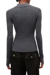 Ganni Fine Merino Jacquard Polo