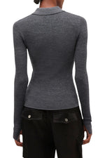 Ganni Fine Merino Jacquard Polo