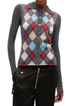 Ganni Fine Merino Jacquard Polo