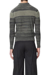 Chet Lo Collared Melange Polo With Mini Spikes