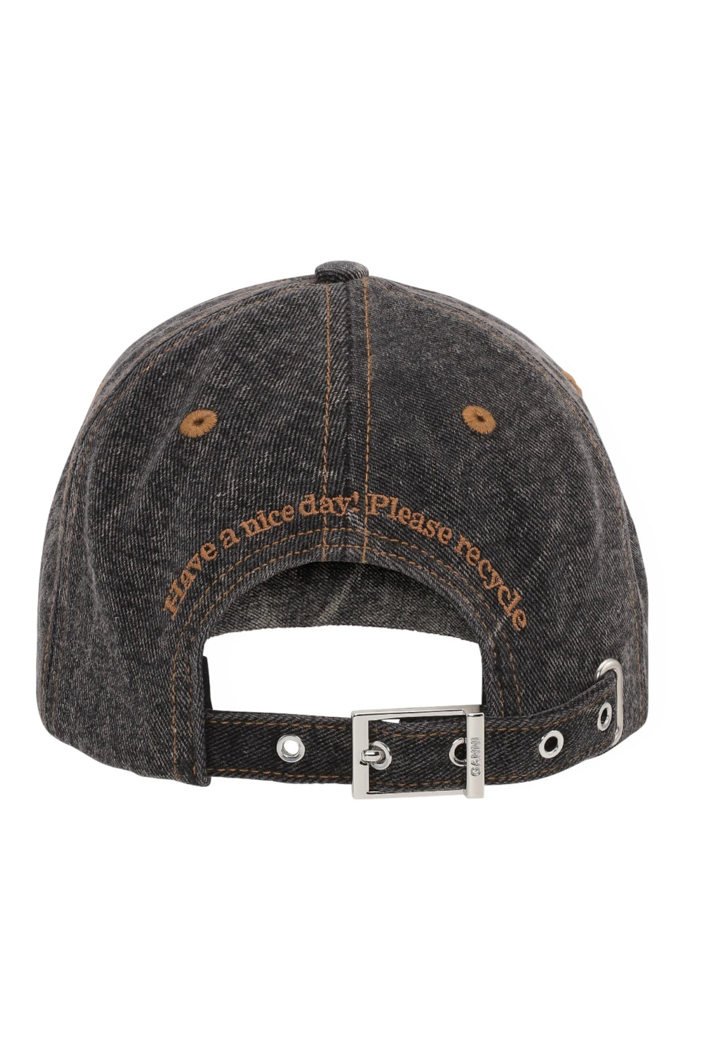 Ganni Denim Cotton Washed Cap