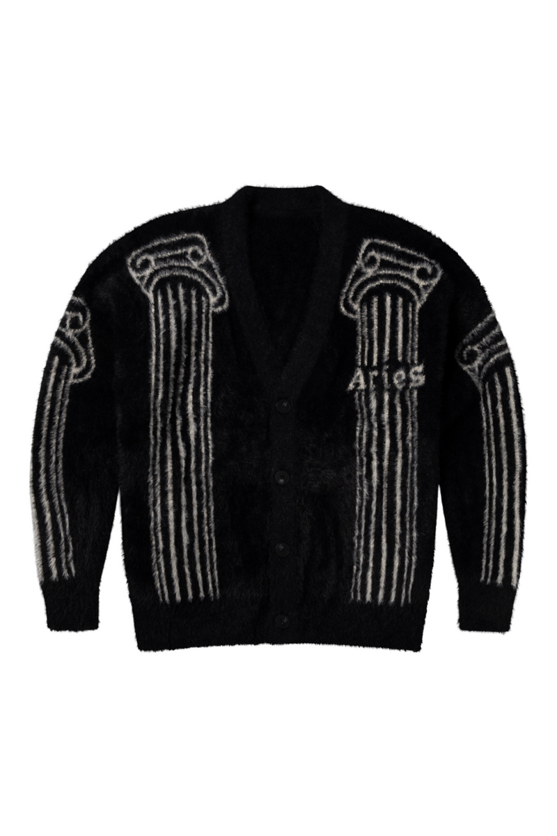 Aries Oversized Chenille Column Knit Cardigan
