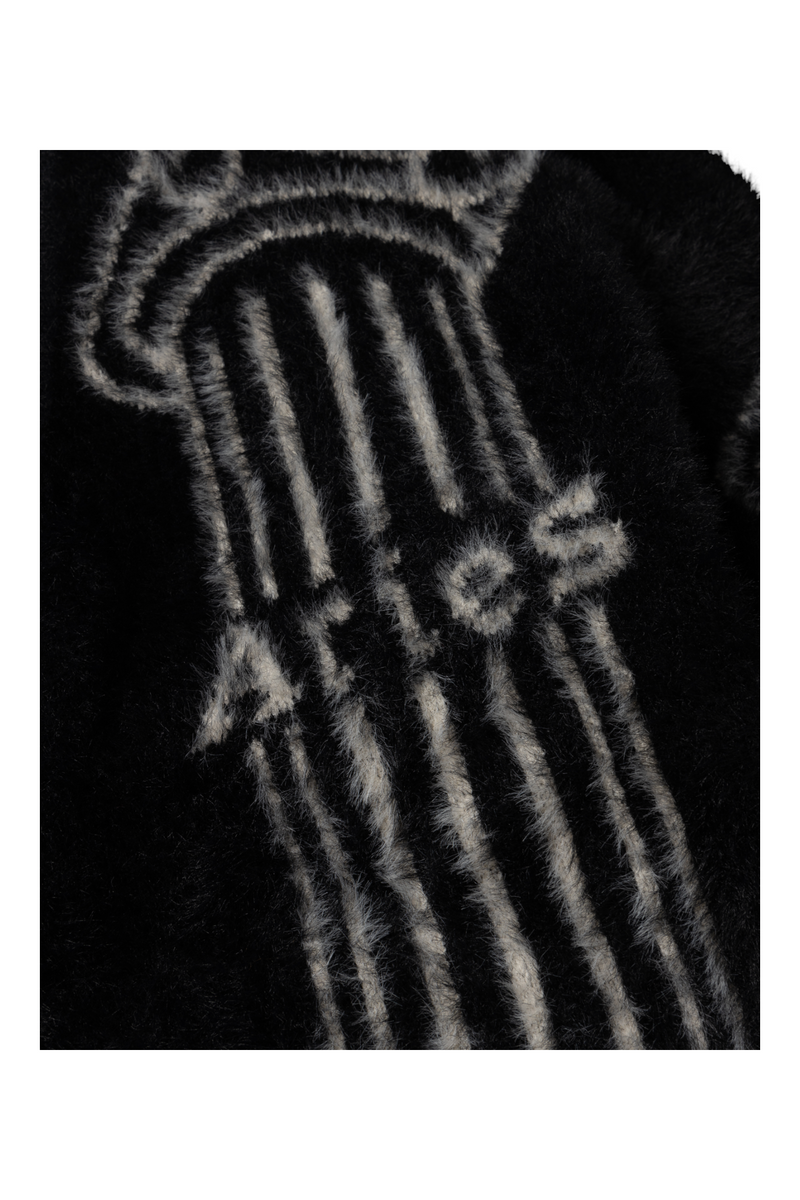 Aries Oversized Chenille Column Knit Cardigan