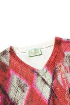 Aries Digi Patchwork V Neck Knit