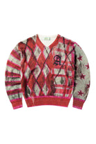 Aries Digi Patchwork V Neck Knit