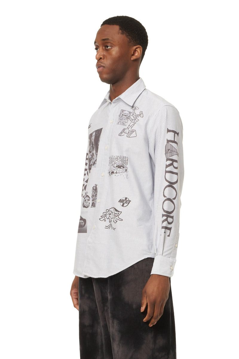 Aries Graphic Overprinted Oxford Shirt