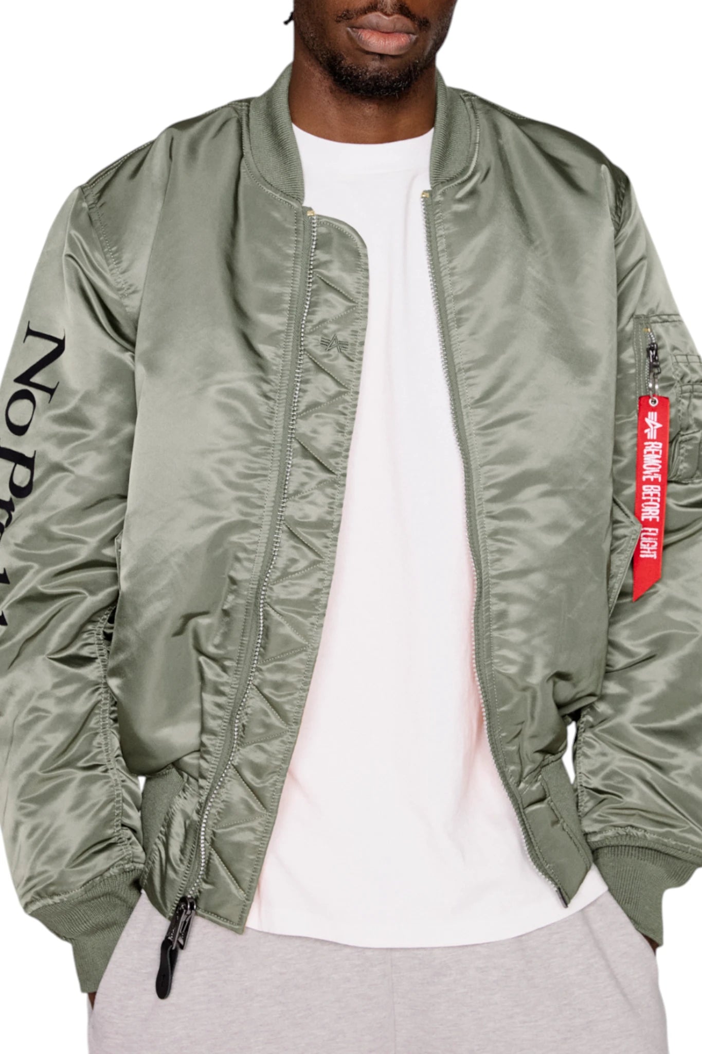 Aries No Problemo X Alpha Industries No War MA-1 Jacket