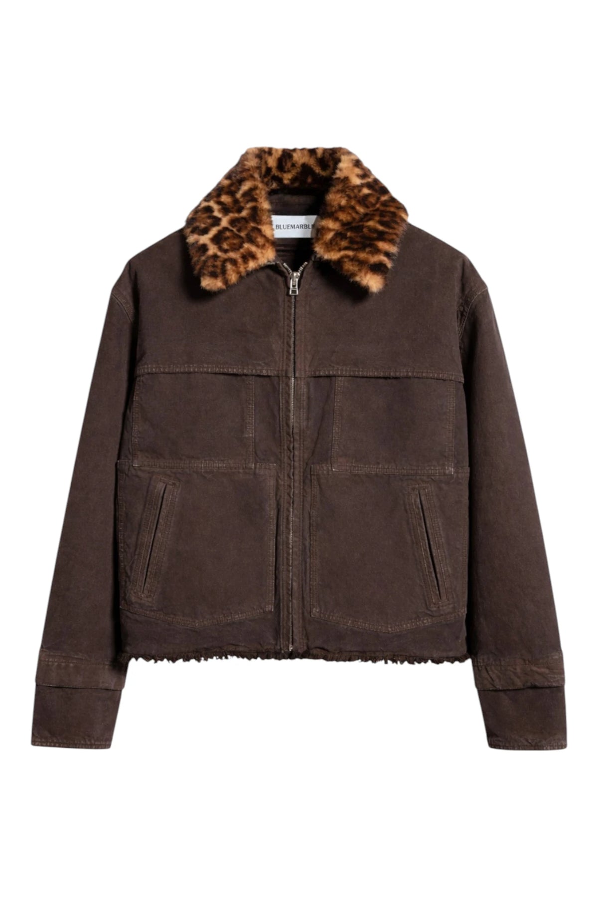Bluemarble Furry Collar Workwear Jacket