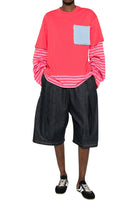 Charles Jeffrey Loverboy Long Sleeve 2-In-1 Tee With Knit Patch