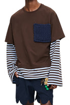 Charles Jeffrey Loverboy Long Sleeve 2-In-1 Tee With Knit Patch