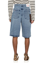 Charles Jeffrey Loverboy Wide Denim Shorts With Crochet Trumpet