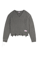 Charles Jeffrey Loverboy Label Cable Knitted Jumper