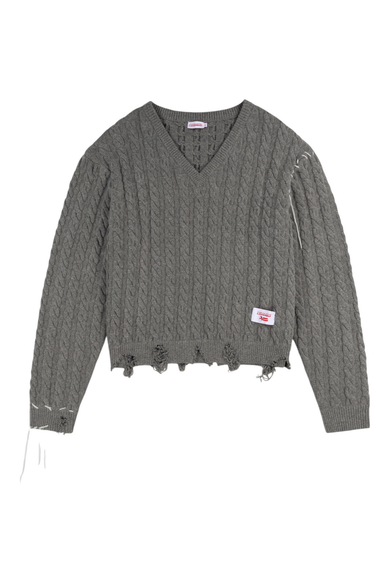 Charles Jeffrey Loverboy Label Cable Knitted Jumper