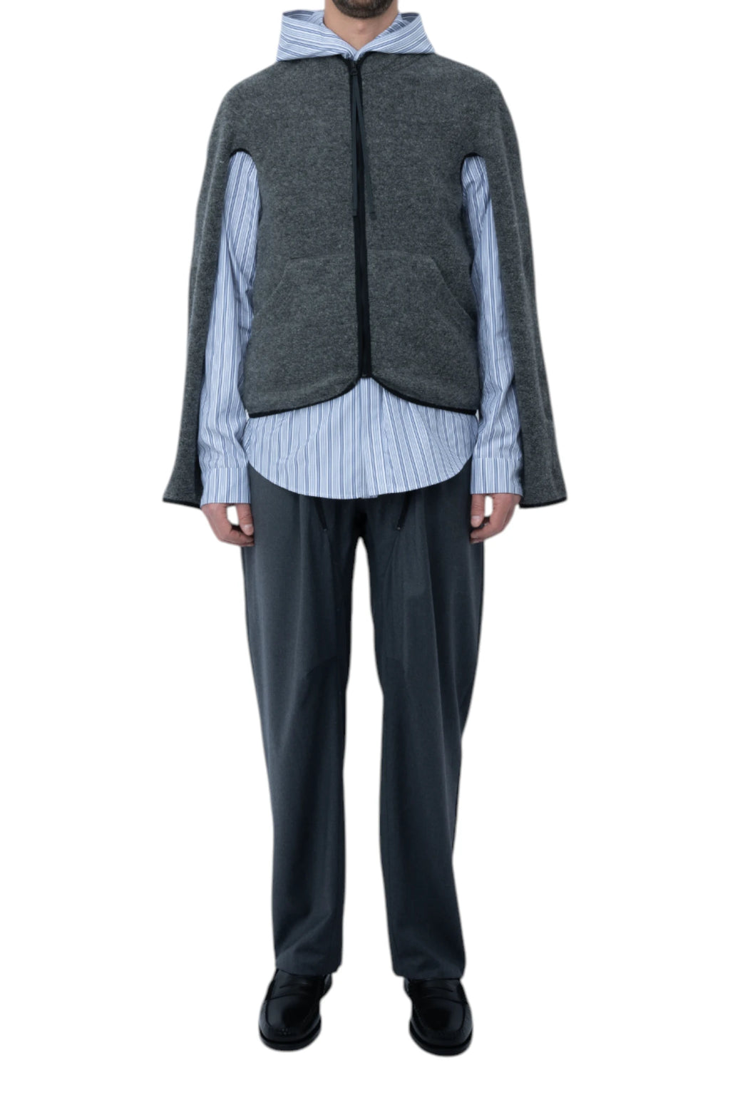 Saul Nash Fleece Cut-Out Flight Zip-Up